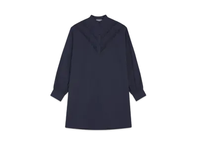 Maison Kitsune Craft Embroidered Shirt Dress "Navy"