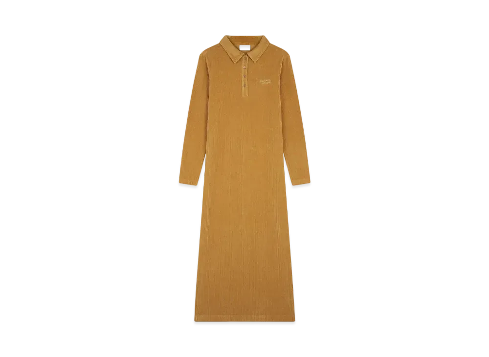 Maison Kitsune Corduroy Polo Dress "Chino Beige"