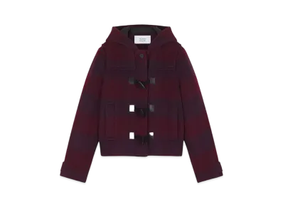Maison Kitsune Short Duffle Coat "Purple/Redstar"