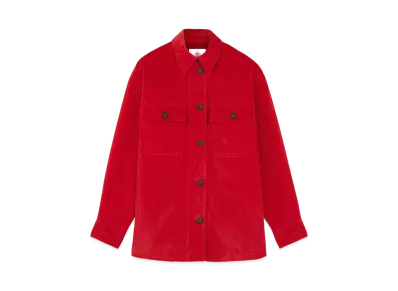 Maison Kitsune Padded Over Shirt "Autumn Red"