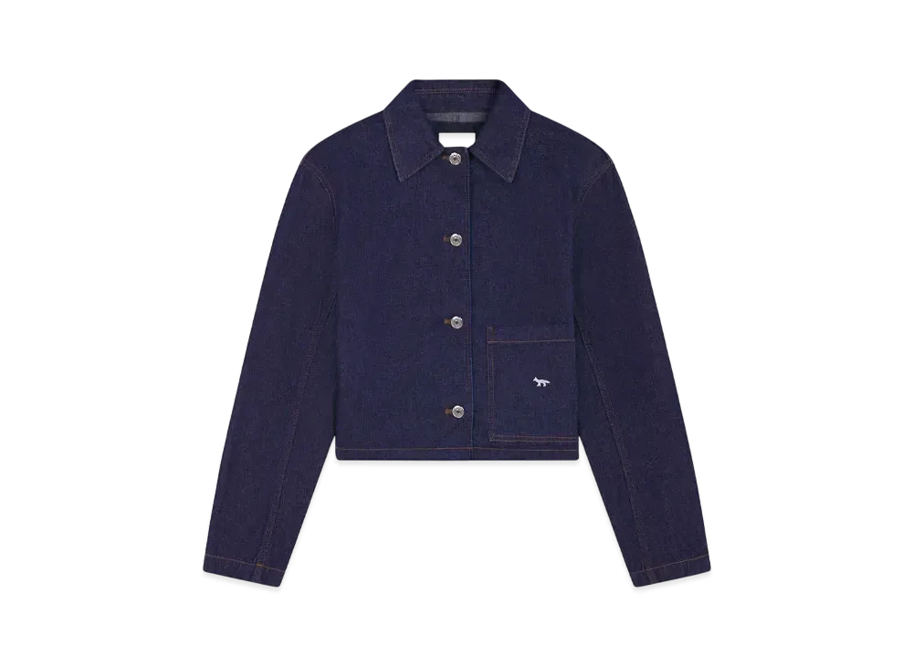 Maison Kitsune Denim Cropped Jacket "Indigo"