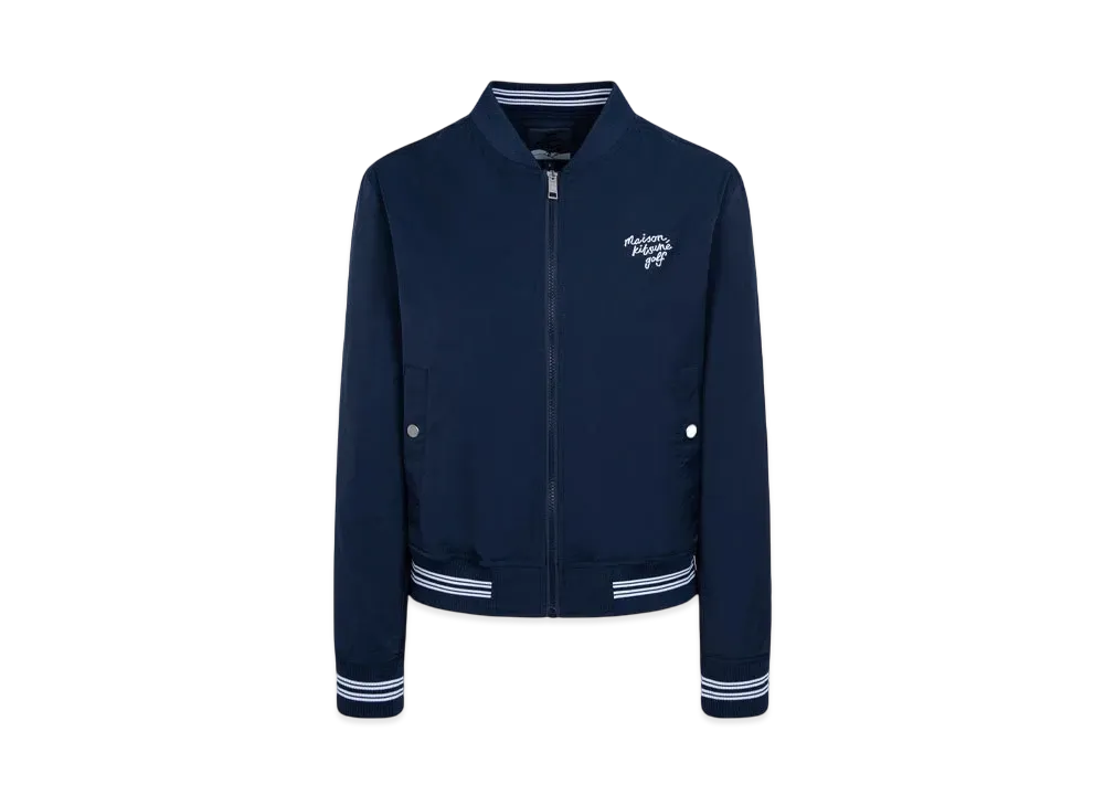 Maison Kitsune Golf Fox Head Stadium Jacket "Navy"