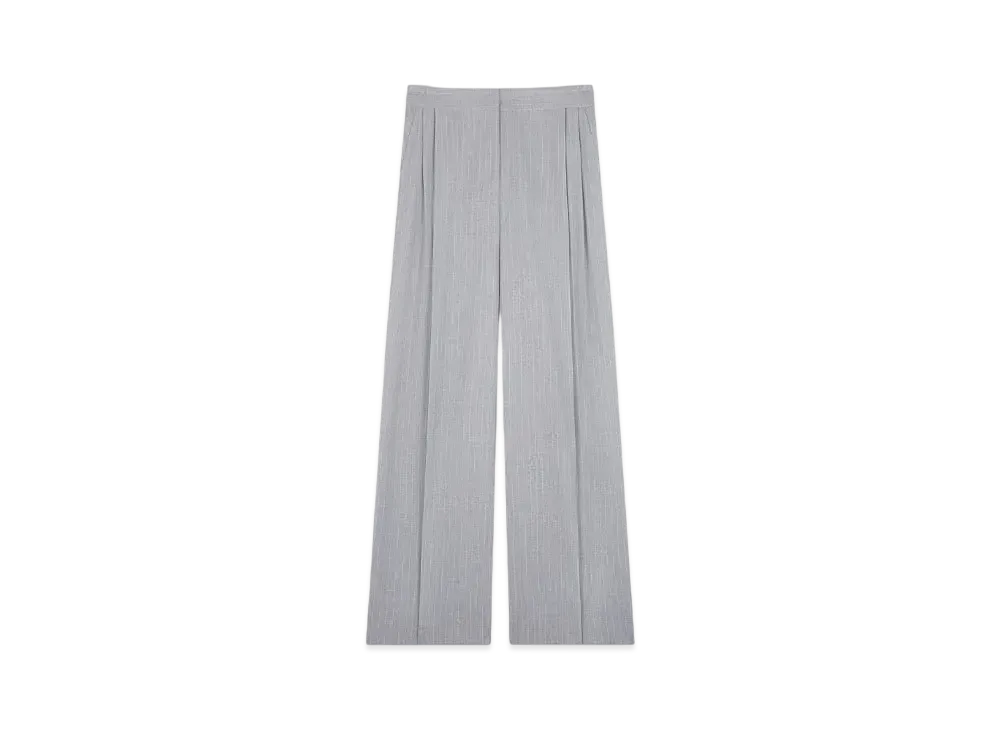 Maison Kitsune Pleated Pants "Light Grey Melange"