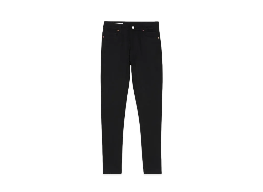 Maison Kitsune Slim Cut Japan Black Denim "Black"