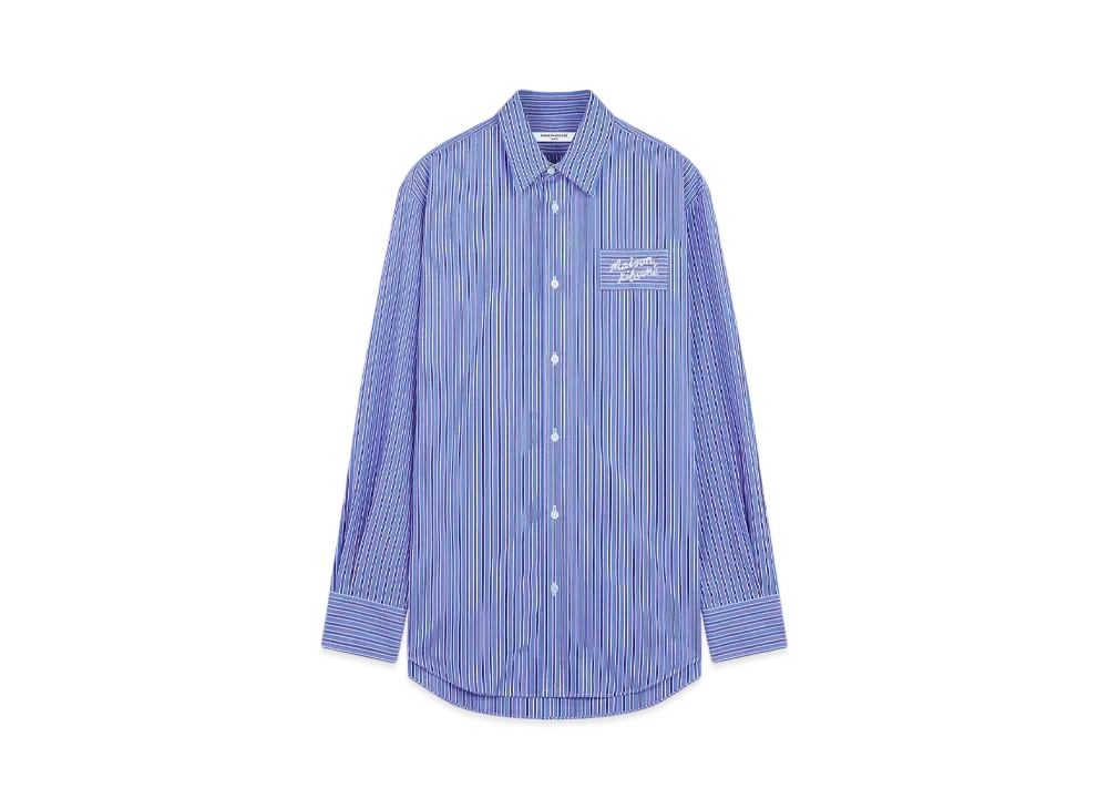 Maison Kitsune Striped Shirt "Blue/White"