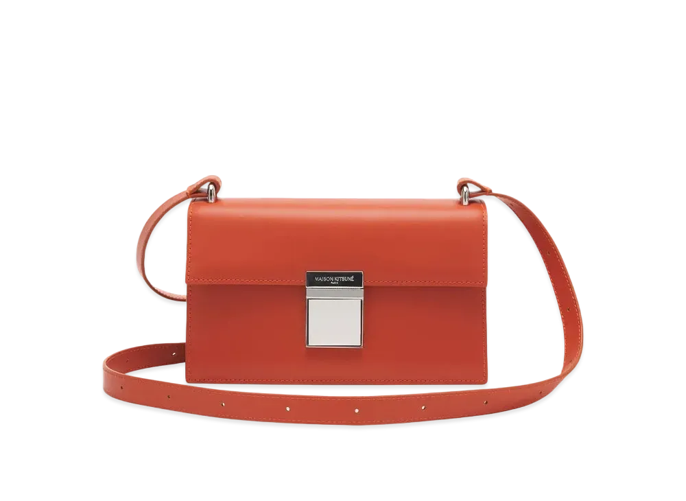 Maison Kitsune Preppy Baguette Bag "Autumn Red"