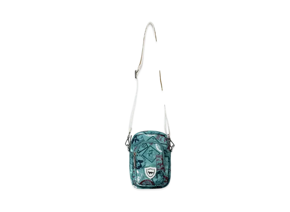 Maison Kitsune Golf Stamp Print Mini Bag "Blue Green"