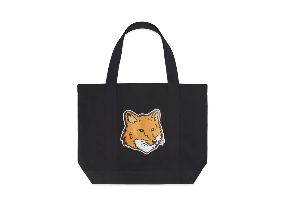 Maison Kitsune Fox Head Tote Bag "Black"