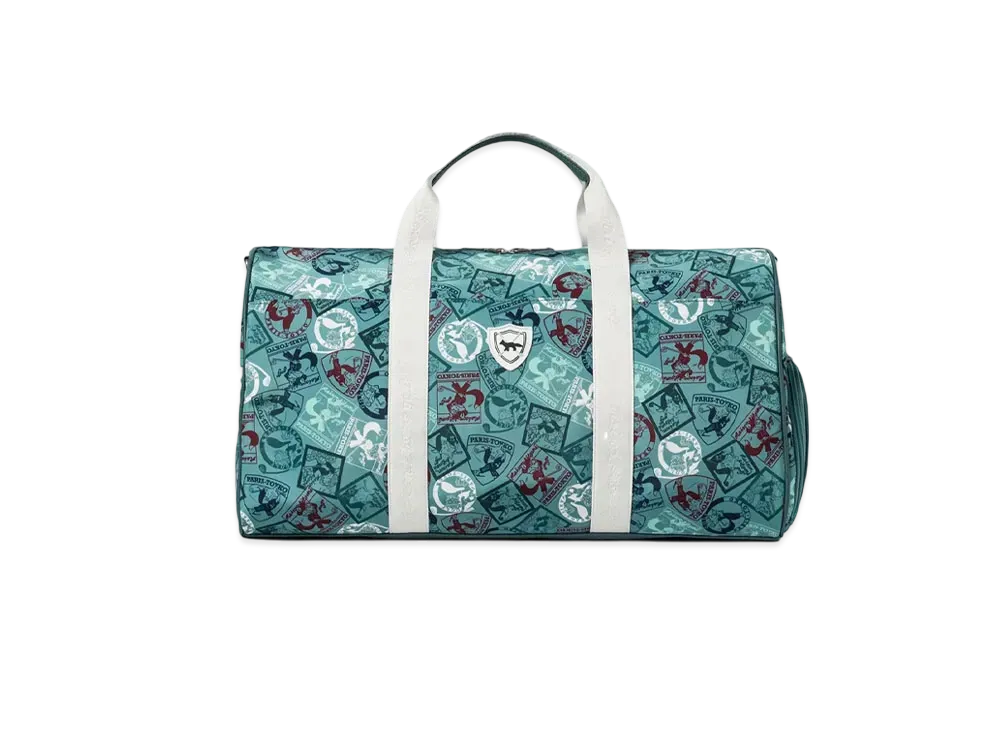 Maison Kitsune Golf Stamp Print Weekender Bag "Blue Green"