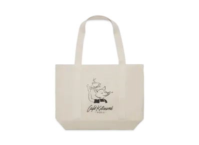 Maison Kitsune Cafe Kitsune Fox Tote Bag "Tapioca"