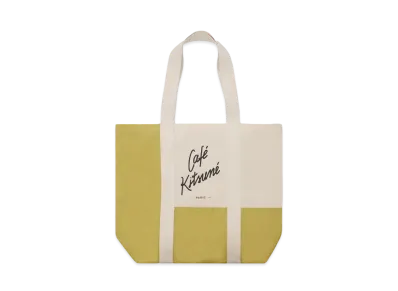 Maison Kitsune Cafe Fox Colorblock Tote Bag "Tapioca Colorblock"