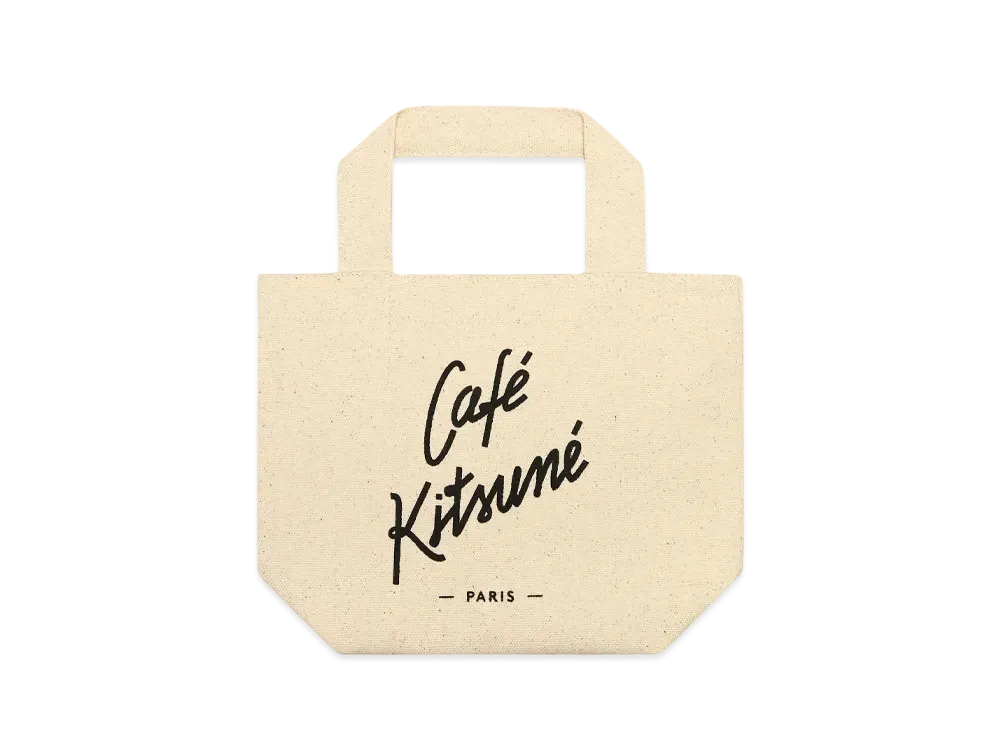 Maison Kitsune Cafe Kitsune Mini Tote "Ecru"