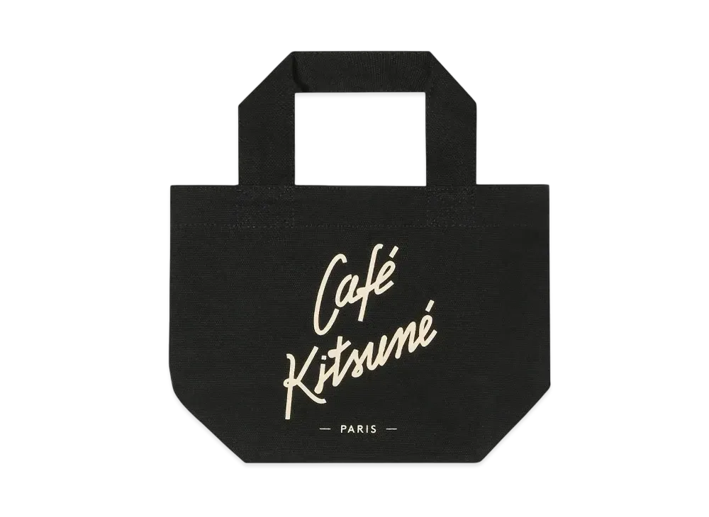 Maison Kitsune Cafe Kitsune Mini Tote "Black"