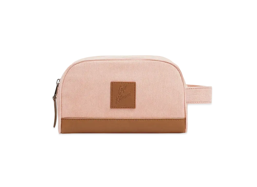 Maison Kitsune Cafe Kitsune Corduroy Pencil Case "Pink Juice"