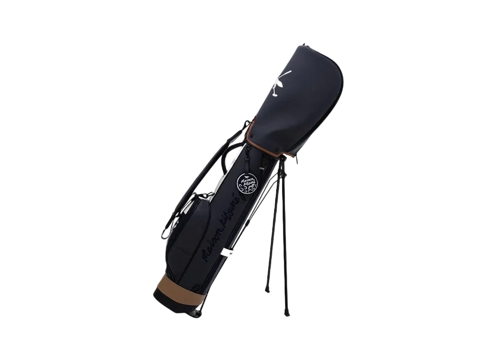 Maison Kitsune Golf Script Logo Half Bag "Navy"