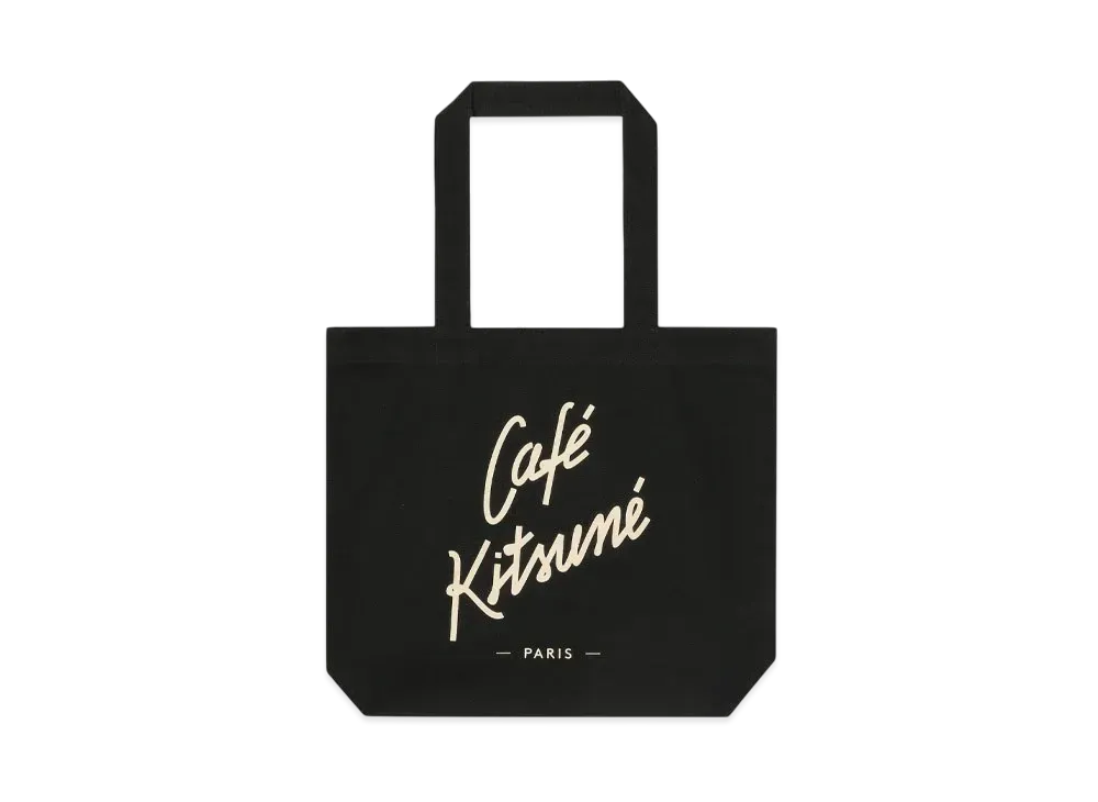 Maison Kitsune Cafe Kitsune Tote "Black"