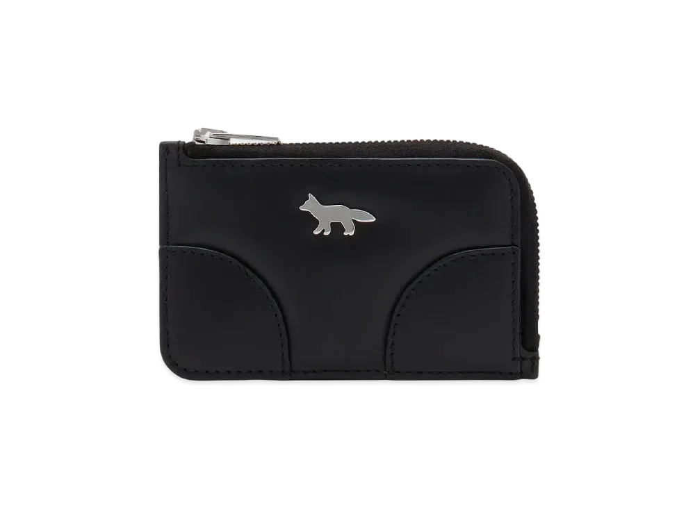 Maison Kitsune Boogie Long Zip Card Holder "Black"