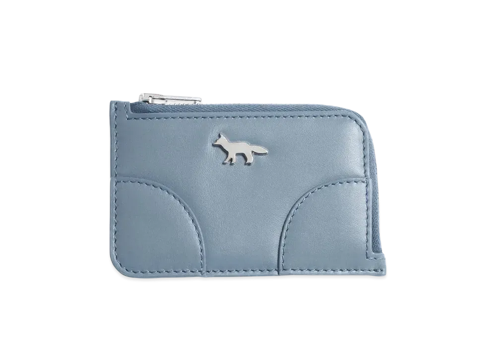 Maison Kitsune Boogie Long Zip Card Holder "Beat Blue"