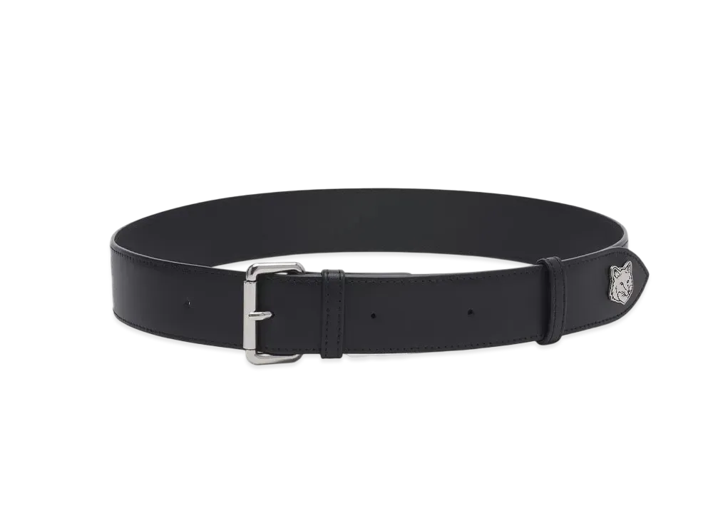 Maison Kitsune Fox Head Belt "Black"