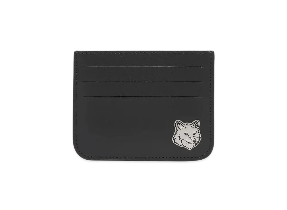 Maison Kitsune Fox Head Card Holder "Black"