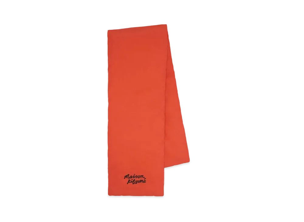 Maison Kitsune Puffer Scarf "Wild Strawberry"