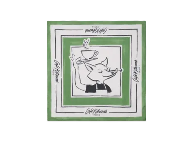 Maison Kitsune Cafe Kitsune Bandana "Sugar Cane Colorblock"