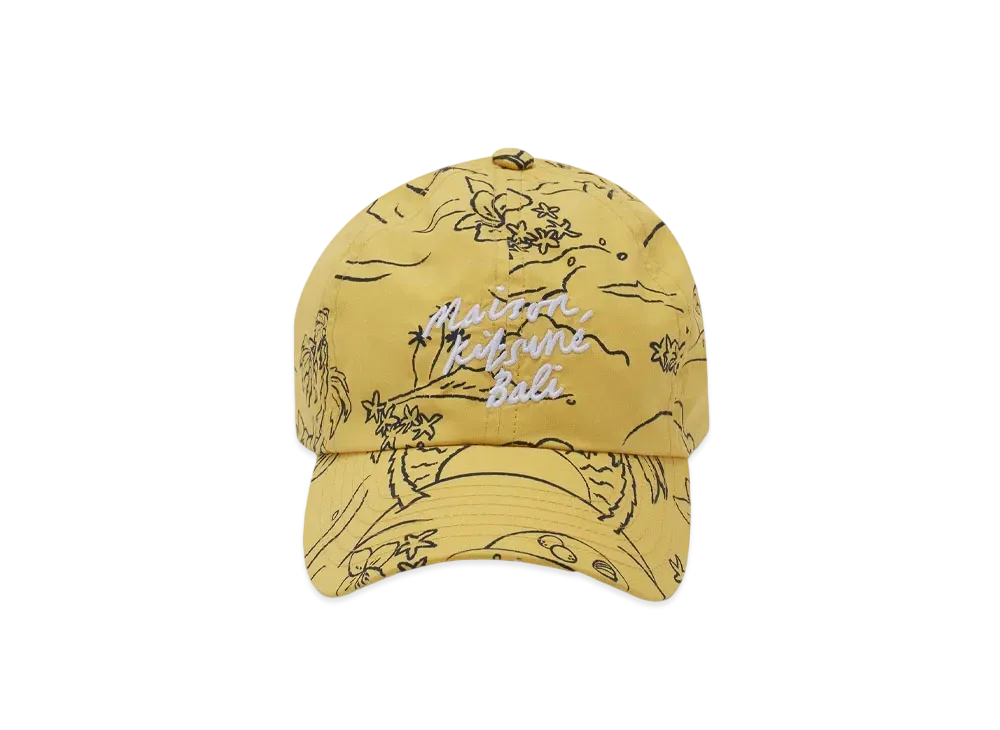 Maison Kitsune Tropical Palm 6P Cap "Honey Gold"