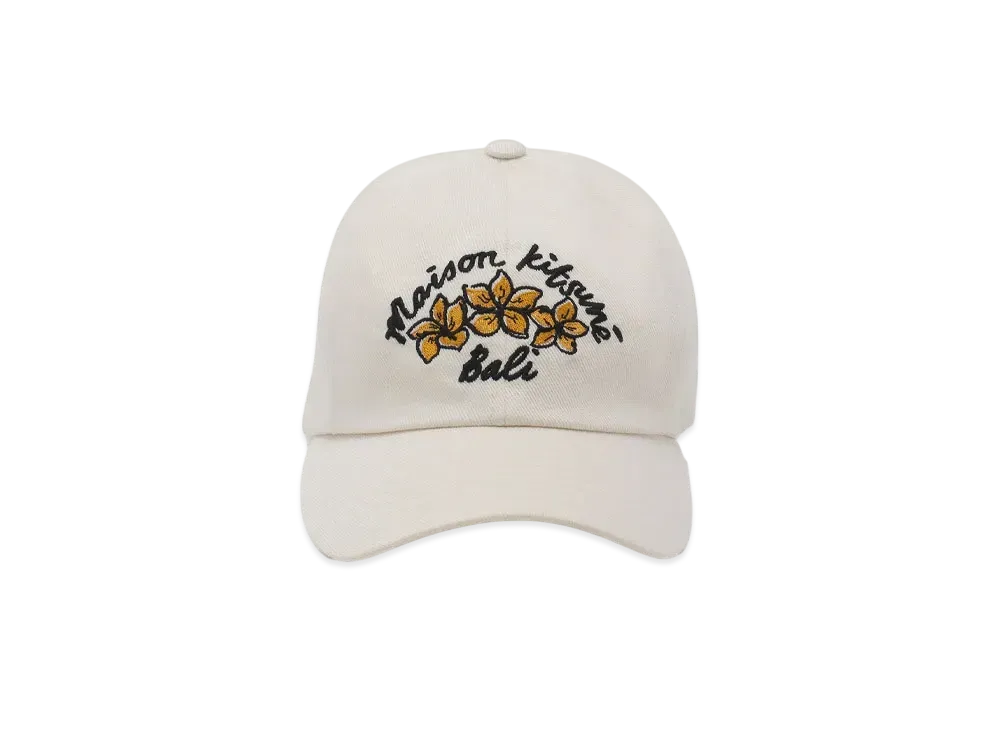 Maison Kitsune Bali Flower 6P Cap "Light Beige"
