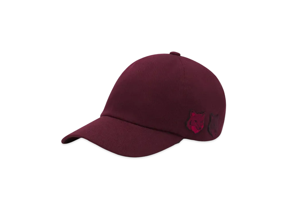 Maison Kitsune Double Bold Fox 6P Cap "Burgundy"