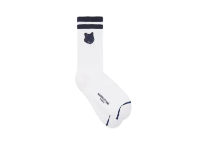 Maison Kitsune Bold Foxhead Sporty Socks "Ink Blue"