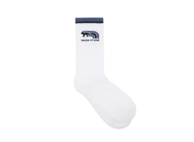 Maison Kitsune Flash Fox Sports Socks "Lake Blue"