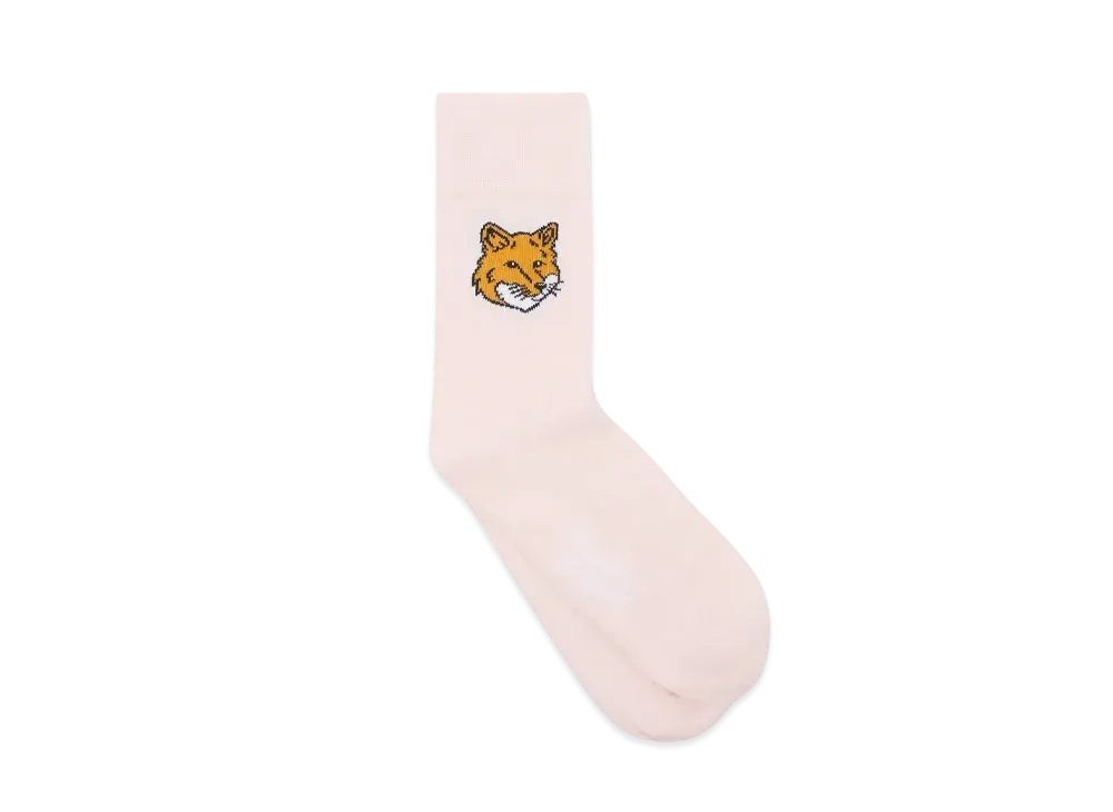Maison Kitsune Foxhead Socks "Pasture Rose"
