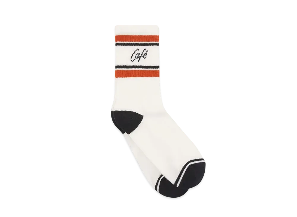 Maison Kitsune Cafe Kitsune Sporty Socks "Tapioca/Maple Syrup"