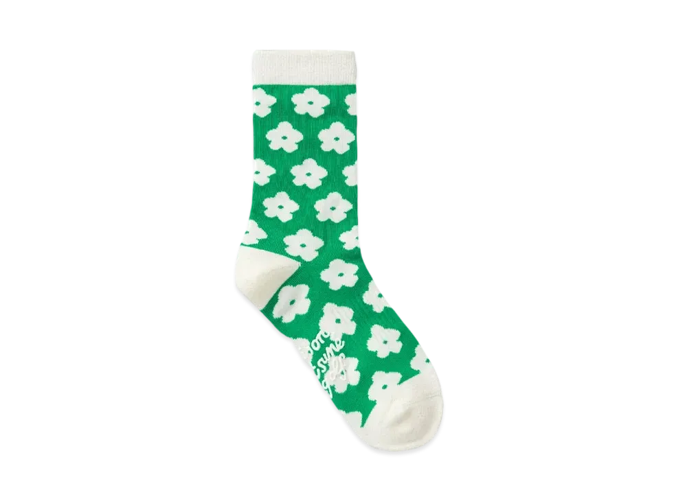 Maison Kitsune Golf Pattern Socks "Green"