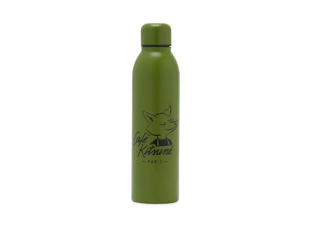 Maison Kitsune Cafe Kitsune Fox Water Bottle "Green Tea"