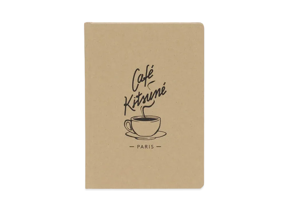 Maison Kitsune Cafe Kitsune Notebook Lines "Light Brown"