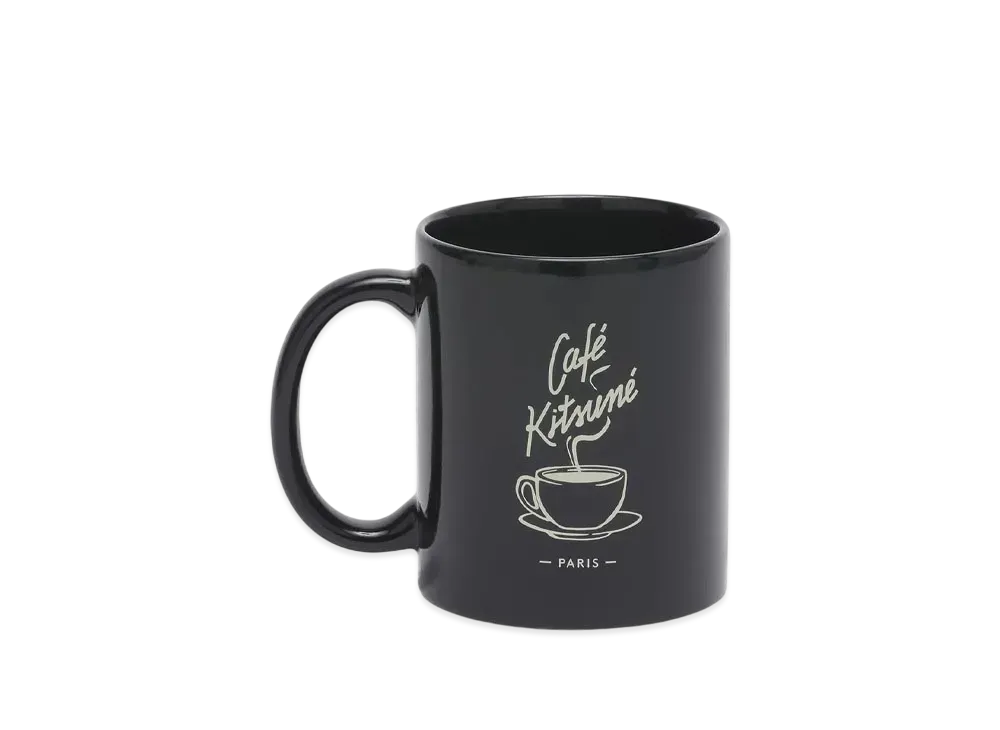 Maison Kitsune Cafe Kitsune Coffee Cups Mugs "Black"