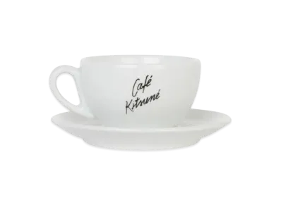Maison Kitsune Cafe Kitsune Ceramic Cup And Saucer L "White"