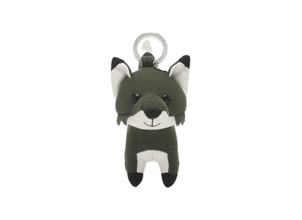 Maison Kitsune Fox Bag Charm "Ranger Green"