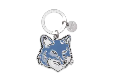 Maison Kitsune Bold Fox Head Keyring "Hampton Blue"