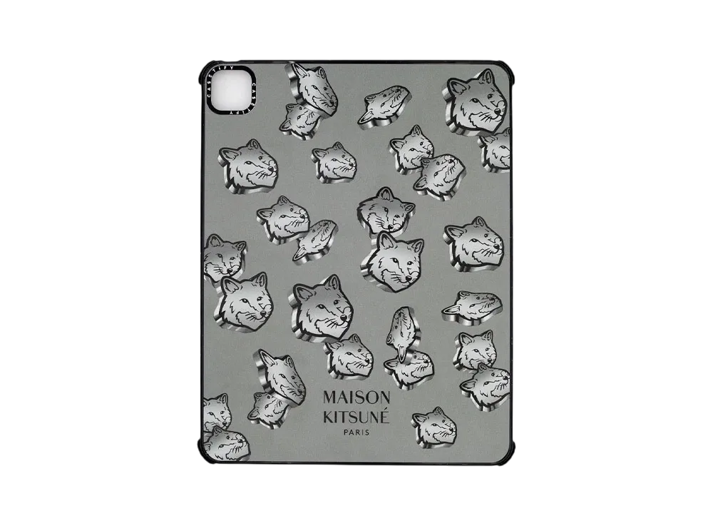 Maison Kitsune x CASETiFY Ipad Pro 11 Glam Fox Case "Silver"