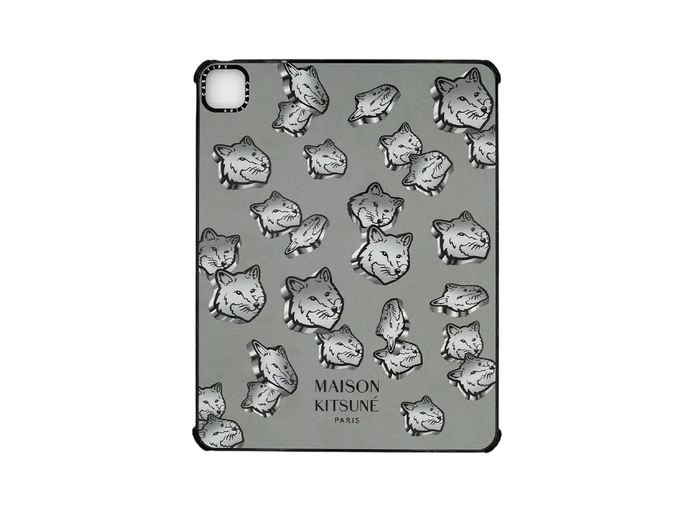Maison Kitsune x CASETiFY Ipad Pro 12.9 Glam Fox Case "Silver"