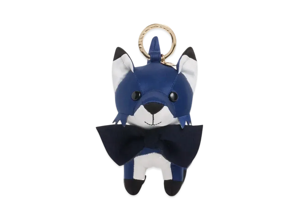Maison Kitsune Festive Fox Bag Charm "Ink Blue"