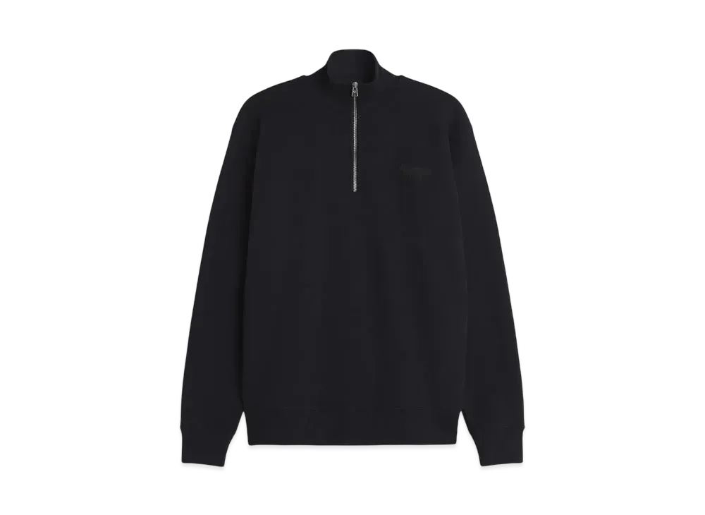 Maison Kitsune Festive Profile Fox Patch Half Zip Sweatshirt "Black"
