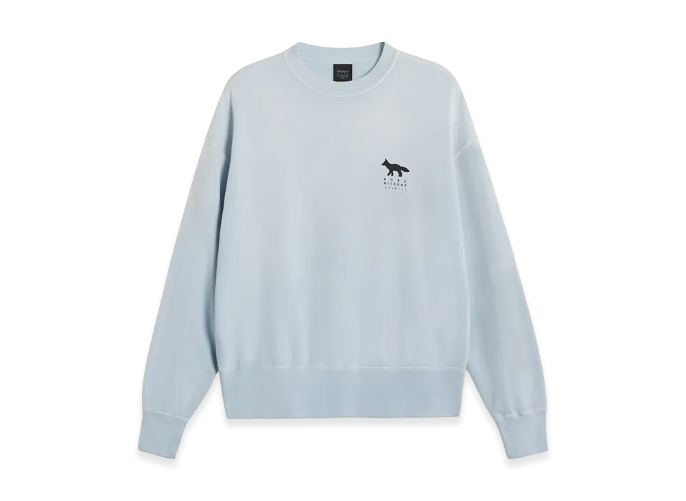 Maison Kitsune x KURO Sunfaded Fox Sweatshirt "Light Blue"