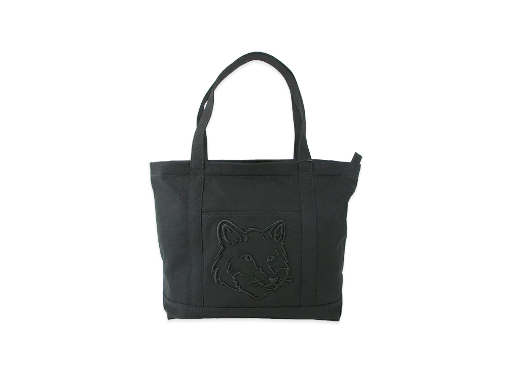 Maison Kitsune Women's Fox Head Large Tote "Black"