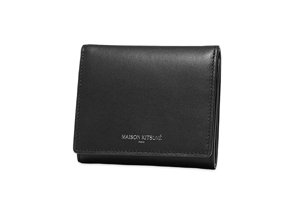 Maison Kitsune Trifold Wallet "Black"