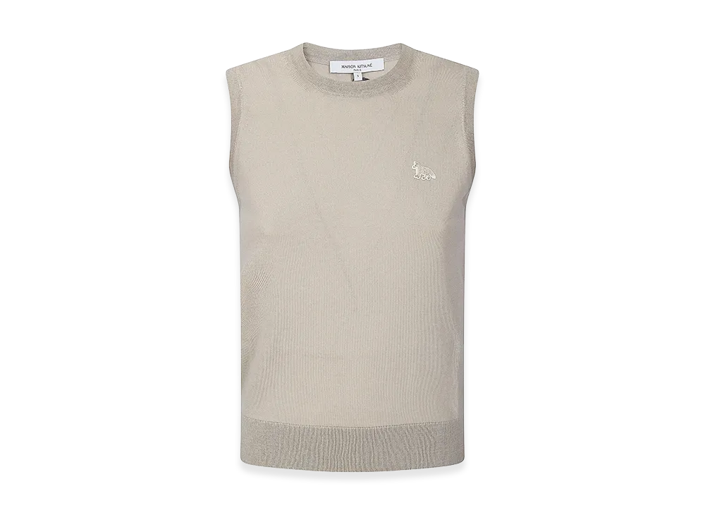 Maison Kitsune Women's Baby Fox Fine Merino Top "Brown"