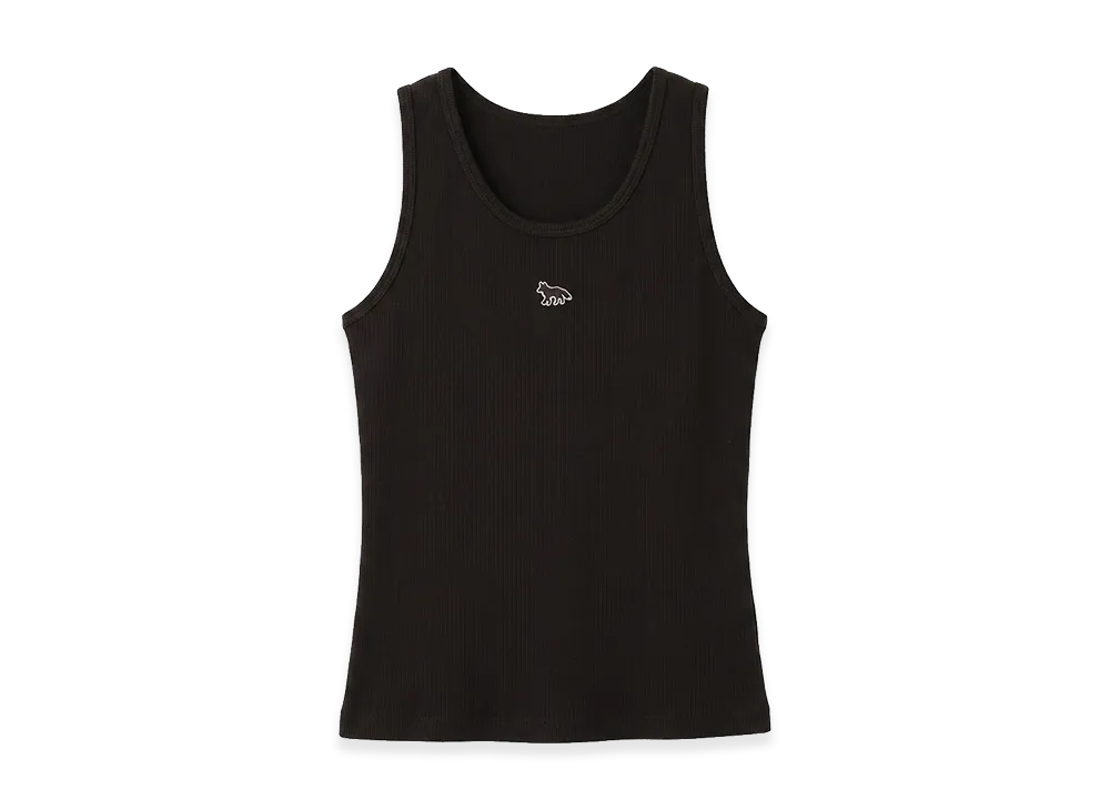 Maison Kitsune Women's Tonal Baby Fox Tank Top "Ganache"