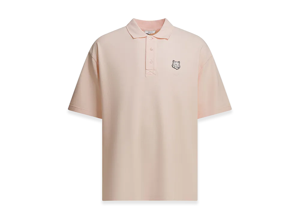 Maison Kitsune "Fox Head" Polo Shirt With Buttons "Pink"